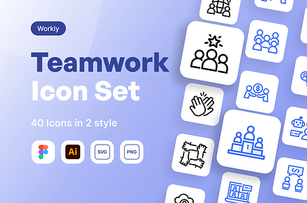 Workly - Teamwork Icon Set