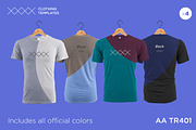 AA TR401 - Blank T-shirt mock up set, a Shirt Mockup by Clothing Templates (Thumbnail 3 of 3)