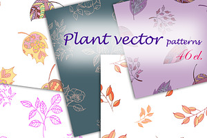 Plant Vector Seamless Patterns