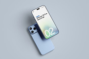 iPhone 18 Pro Mockup - Blue Series, an iPhone Mockup by getproject (Thumbnail 2 of 6)