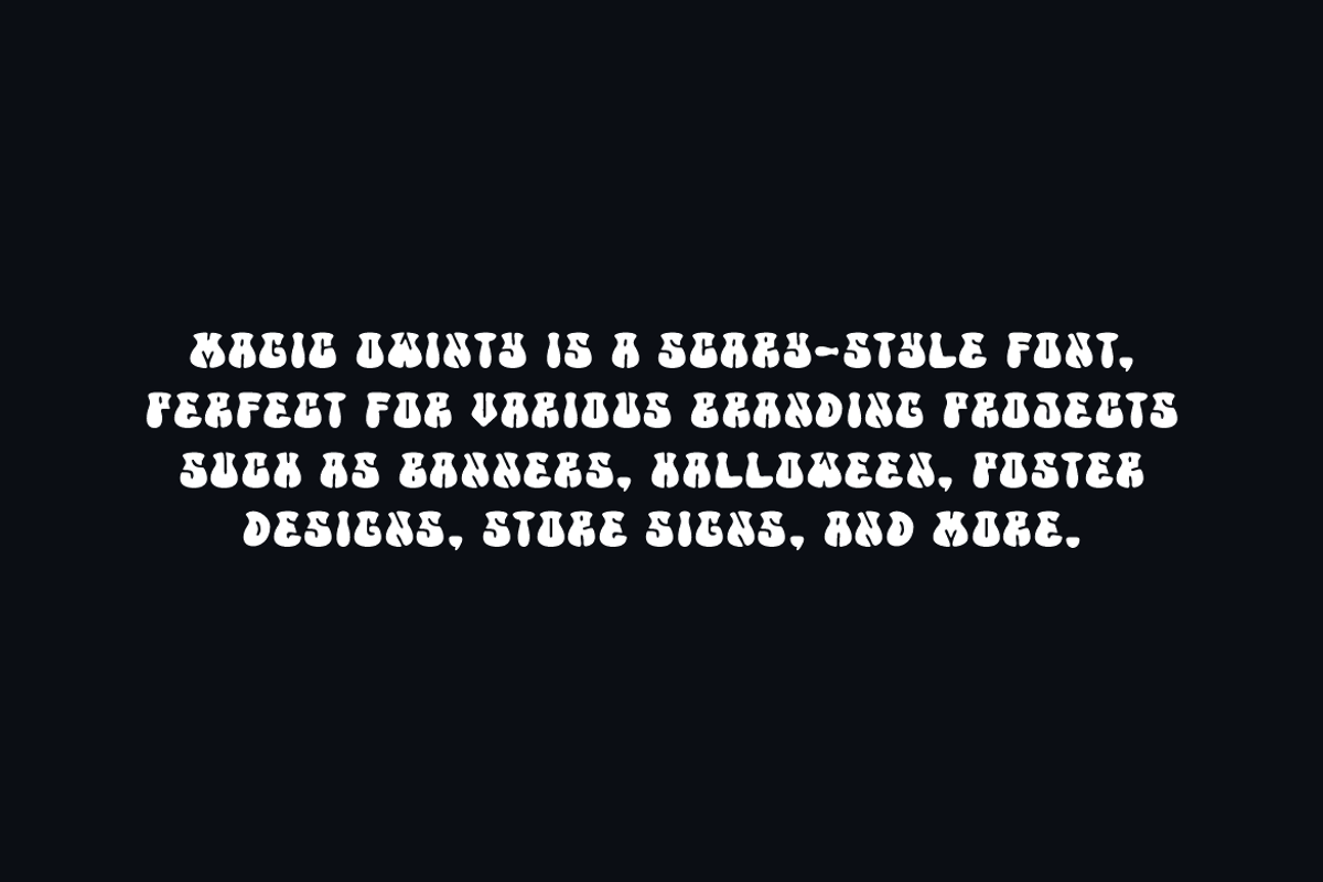 Magic Owinty - Bold Halloween Font, a Sans Serif Font by Iqsiart Studio (Photo 5 of 7)
