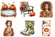Cozy Autumn Pumpkin Clipart, an Illustration by OK Design (Thumbnail 3 of 5)