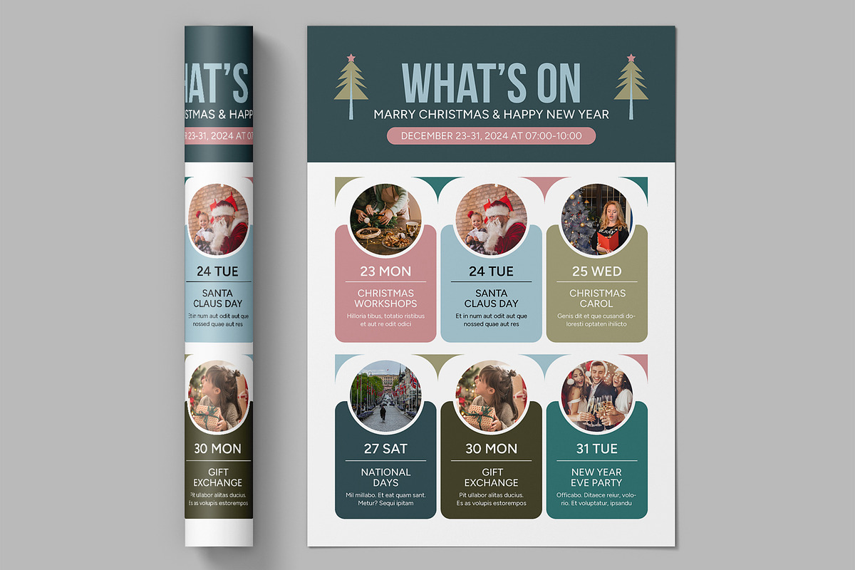 Christmas Whats on Gig List Flyer, a Flyer Template by ContestDesign (Photo 2 of 2)