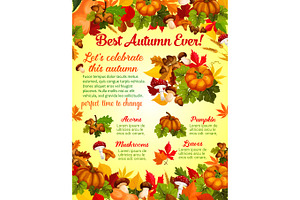 Autumn Harvest Celebration Banner Template Design