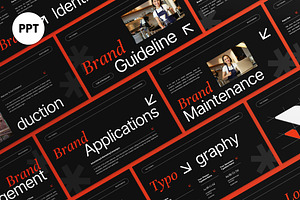 Black Modern Brand Guidelines PPT