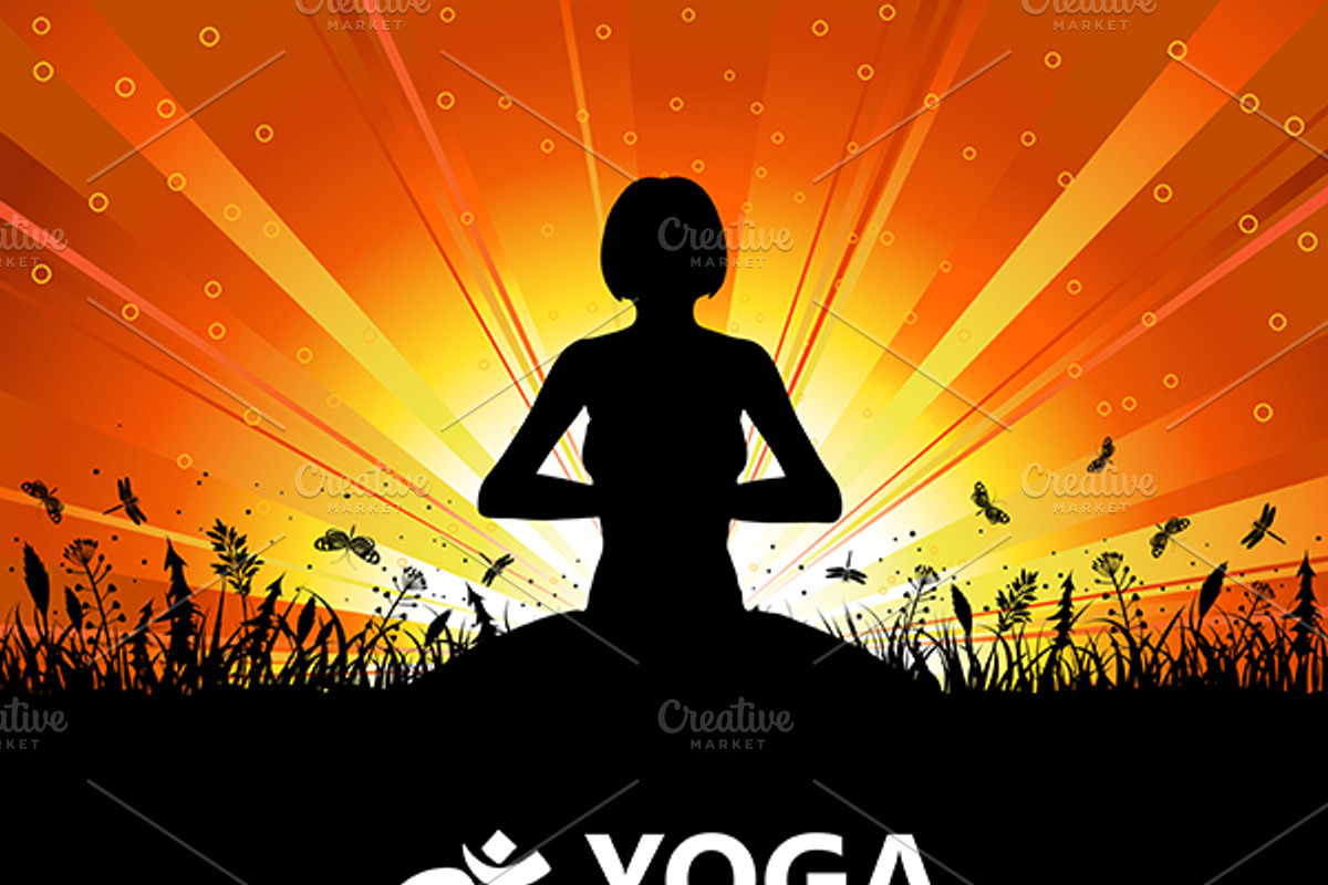Silhouettes Girl in Yoga pose, an Object Graphic by TAlex (Photo 6 of 6)