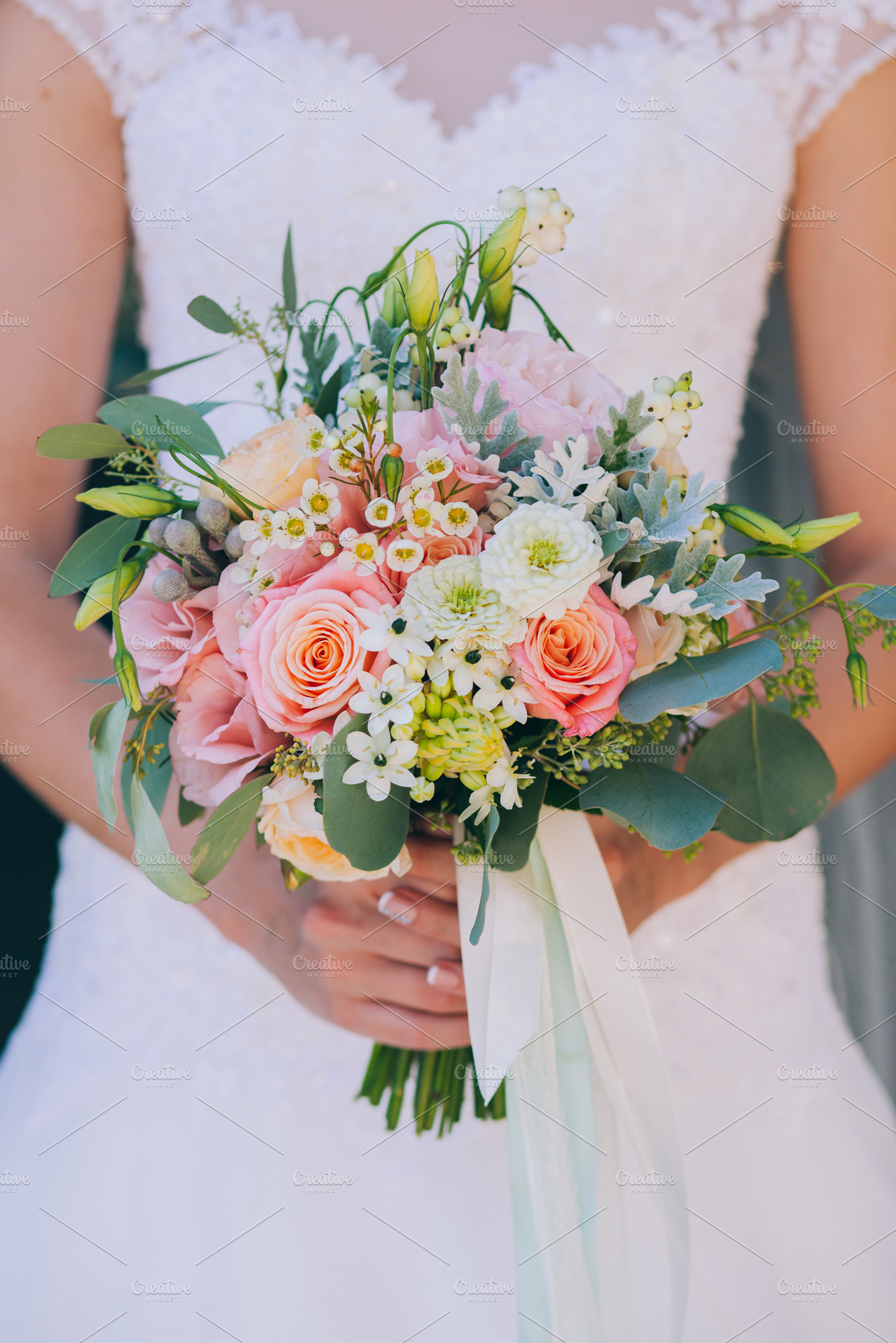 Wedding bouquet containing bouquet, pink, and green, a Holiday Photo by Vladimir Popovich