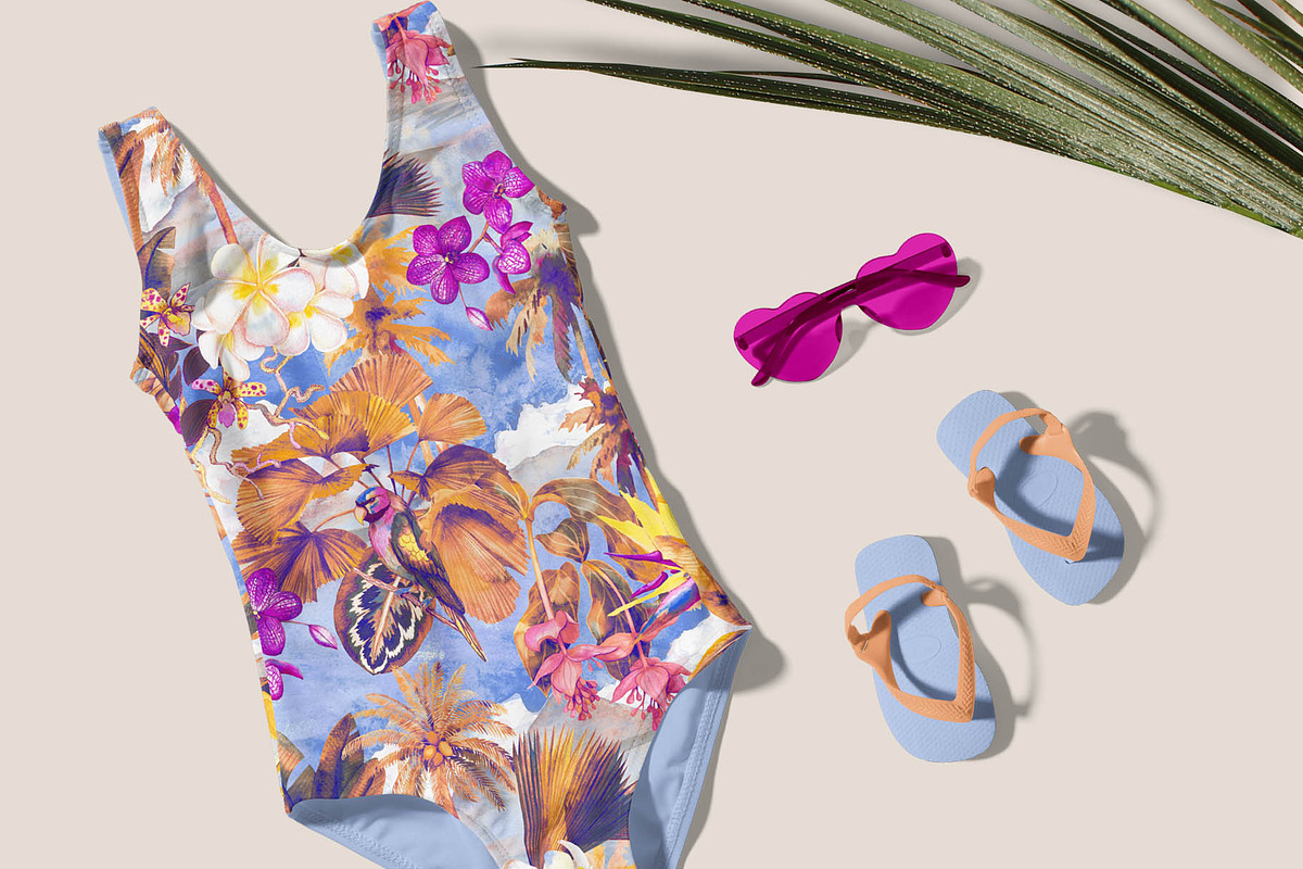 Tropical floral patterns set, a Pattern Graphic by emeraldthue (Photo 23 of 28)