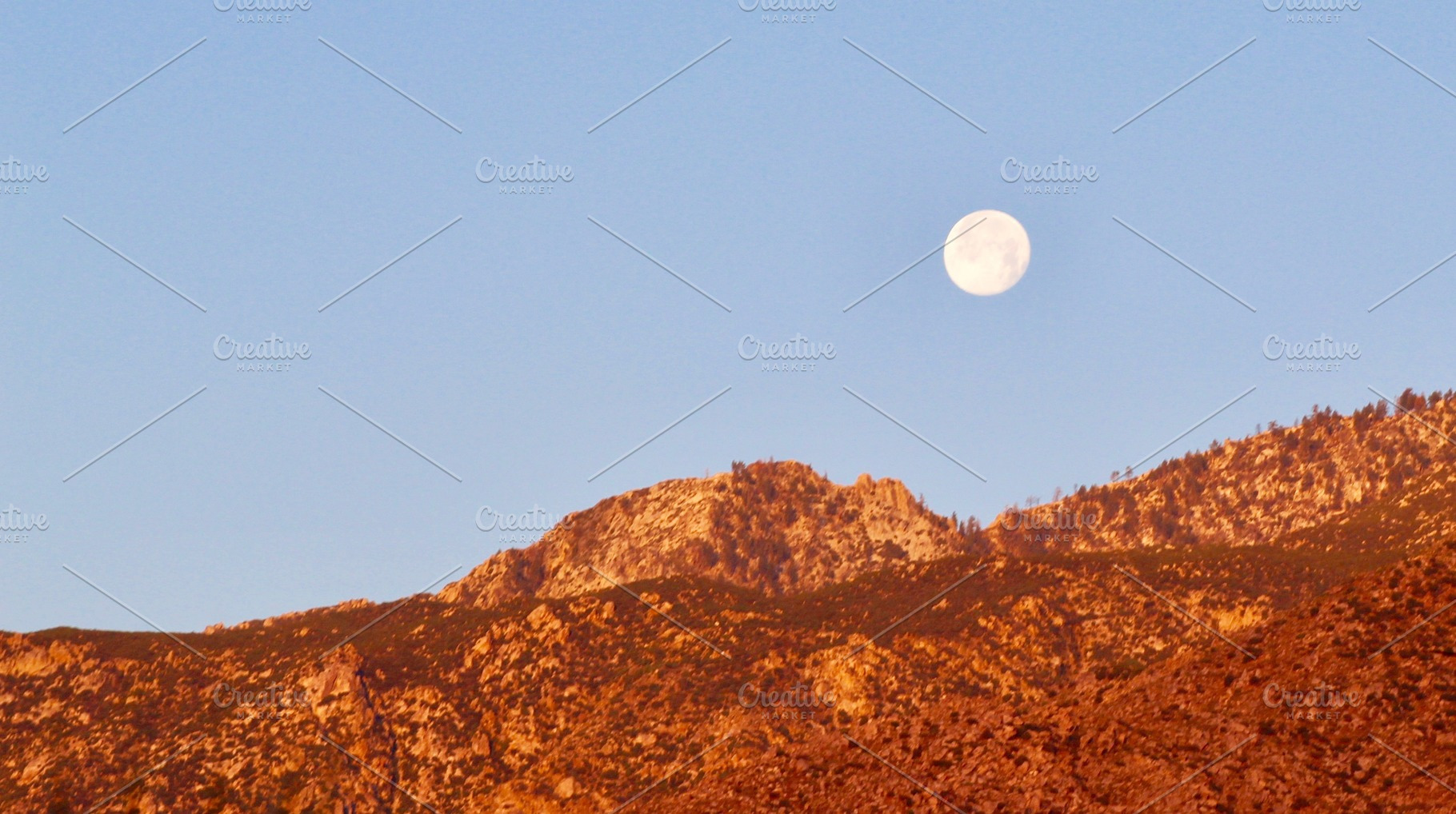 Desert Moon, Palm Springs, CA, a Nature Photo by Lindsay McGrath Photos