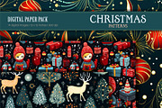 Cute Christmas patterns., a Texture Graphic by KENO Mascots (Thumbnail 2 of 3)
