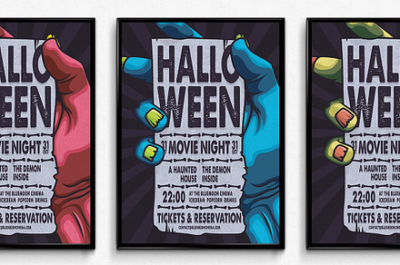 Halloween Movie Night Poster