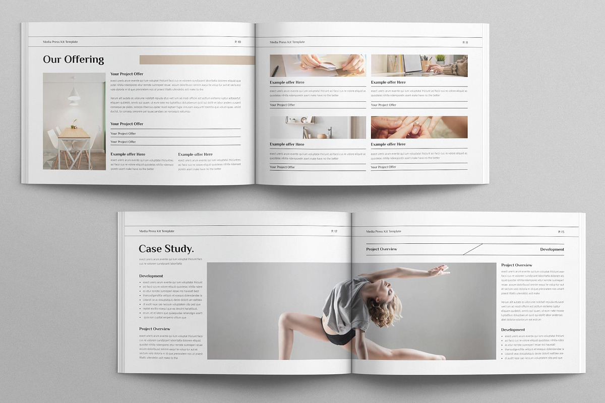 Media Press Kit Template, a Brochure Template by E-Type (Photo 5 of 9)