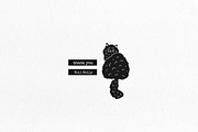 Fluffy cats. Black and white., an Animal Illustration by Noli Molly Store (Thumbnail 3 of 3)