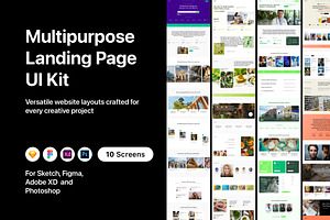 Multipurpose Landing Page UI Kit, an UI Kit Template by flr.24