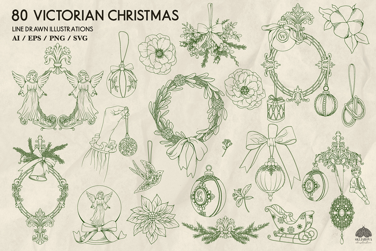 Victorian Christmas + Procreate, a Decorative Illustration by Skliarova (Photo 2 of 10)