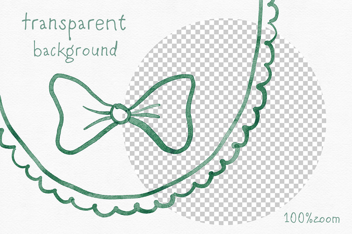 Sage Green Watercolor Bows Frames, a Background Graphic by Solo Art Original (Photo 12 of 14)