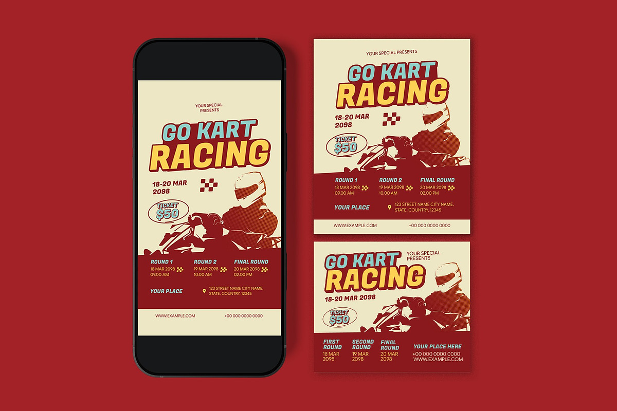 Go-Kart Racing Flyer, a Flyer Template by graphicook