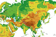 2x Physical World Maps, an Education Illustration by asantosg (Thumbnail 5 of 14)