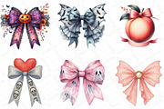 Halloween Coquette Bow Clipart, an Illustration by DreamPrint404 (Thumbnail 3 of 4)