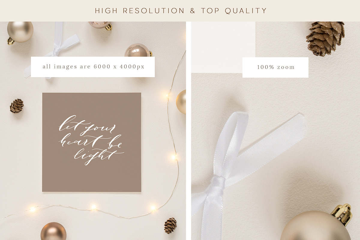 Christmas Stationery Styled Mockups, a Print Template by eclosque (Photo 5 of 9)