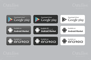 Available On Buttons, an Android Mockup by Sunbzy