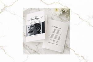 Funeral Bifold Program Canva FR004, a Brochure Template by TyphoonStudio