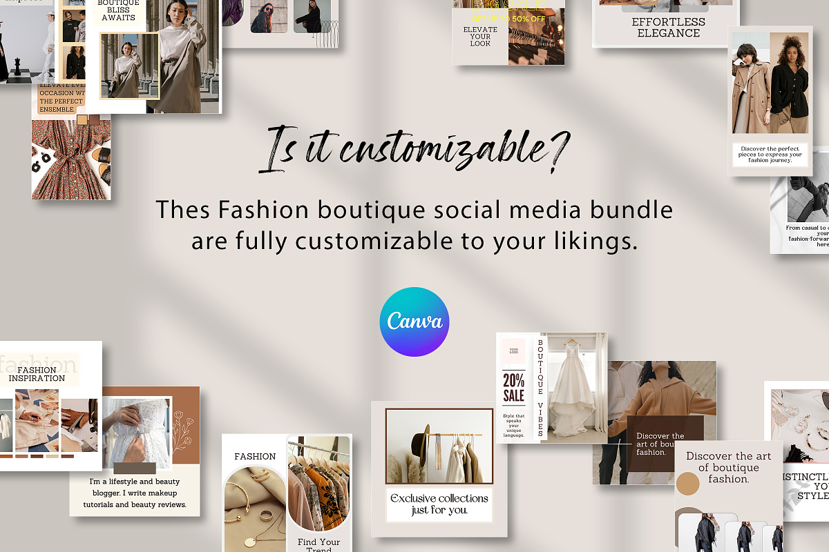 Fashion Canva Social Media Templates, a Social Media Template by Snapybiz (Photo 3 of 9)
