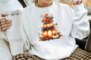 Fall Three Stacked Pumpkins Clipart, an Illustration by Sublimation Artist (Thumbnail 4 of 6)