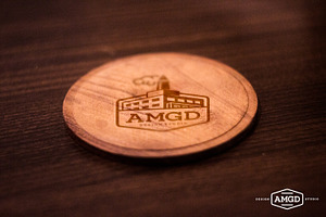 WOOD COASTER MOCK-UP