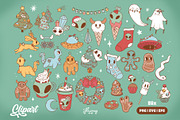 Cryptids love Christmas, a Seasonal Illustration by Huxmay (Thumbnail 4 of 8)