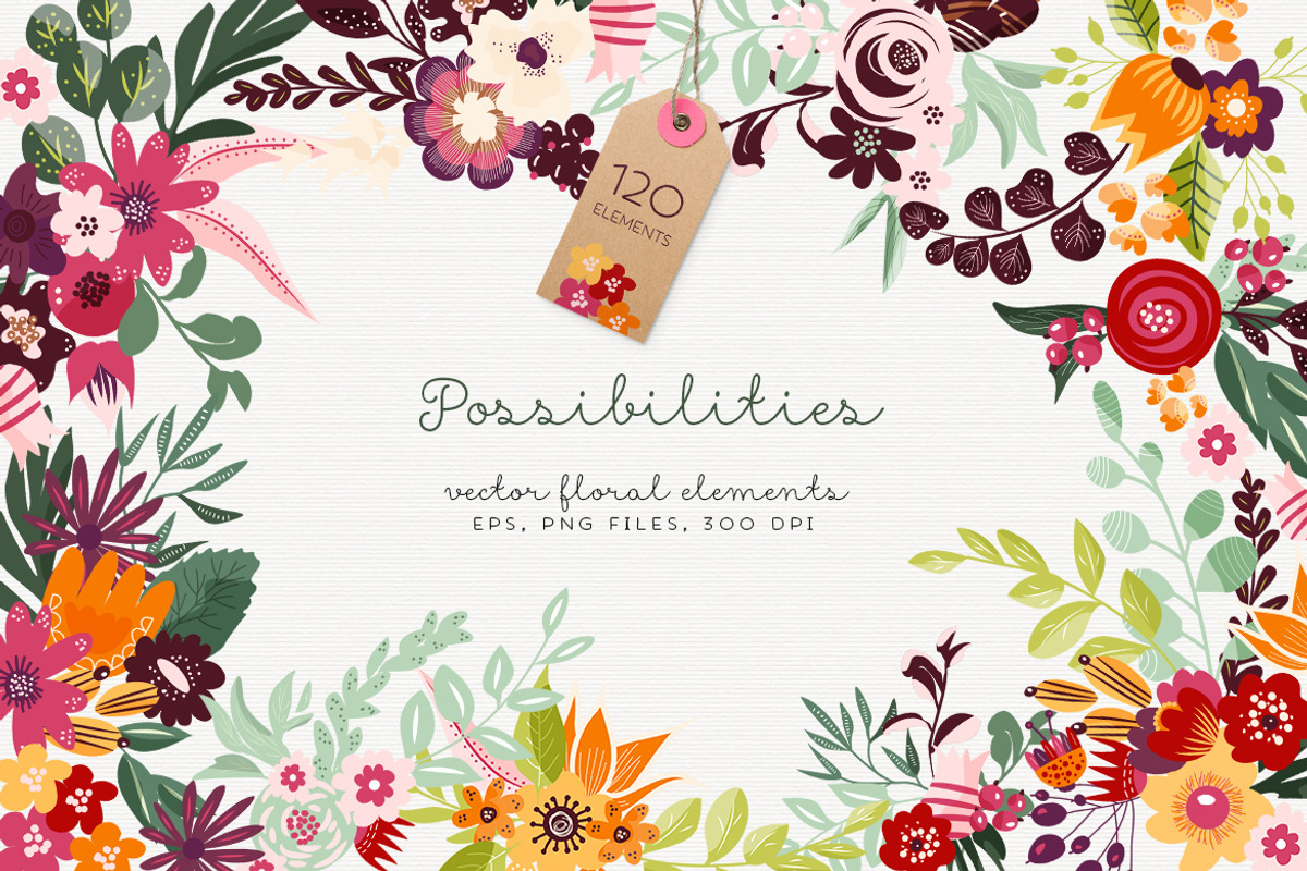 Possibilities - floral elements, a Decorative Illustration by Bloomart Studio (Photo 1 of 6)