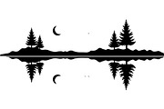 Lake Reflection Silhouette, an Object Graphic by Designer_Momina (Thumbnail 13 of 20)