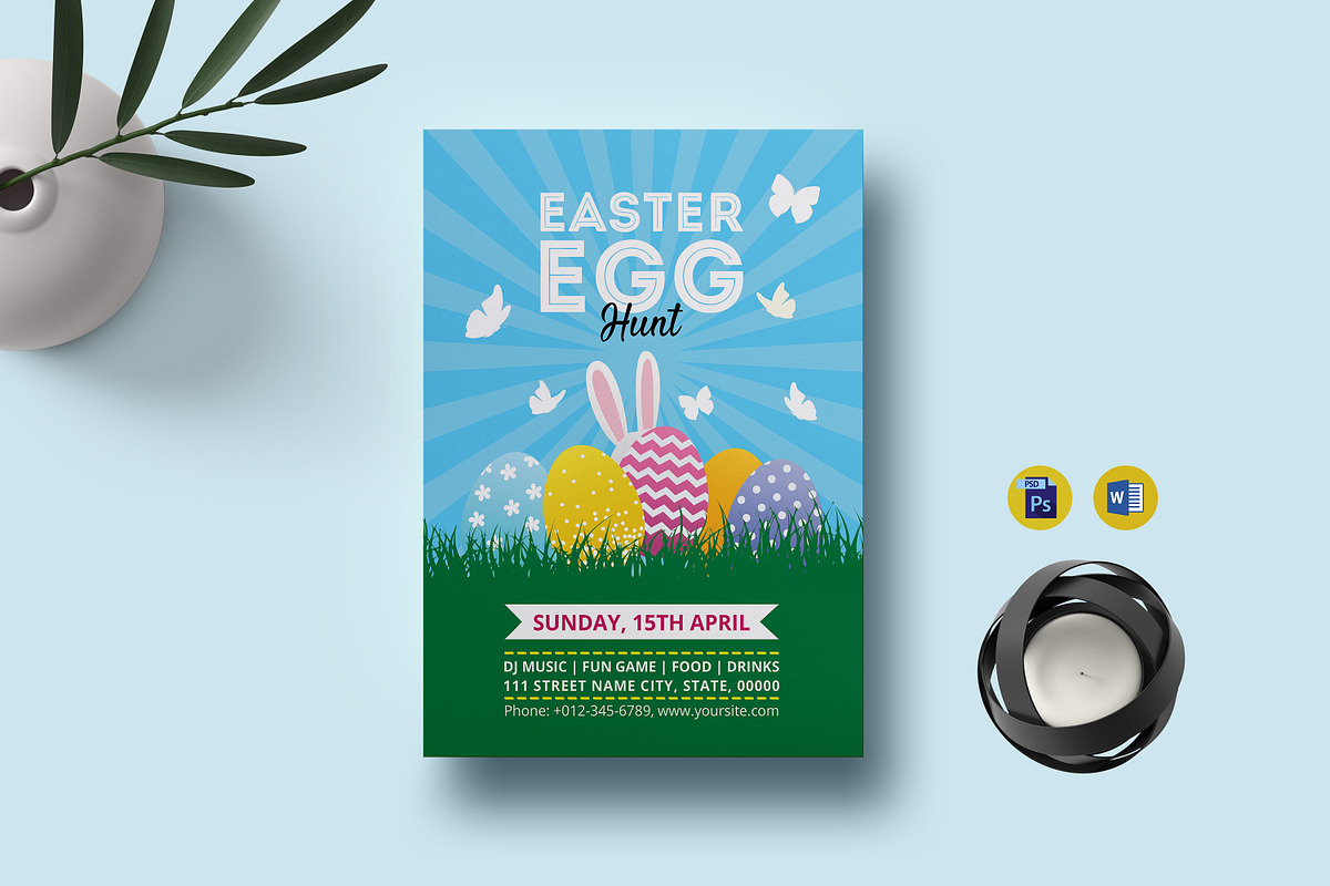 Easter Egg Hunt Flyer Template, a Flyer Template by Ultimate Template Shop (Photo 1 of 5)