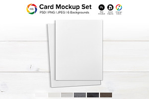 A2 Greeting Card Mockup Set - PSD