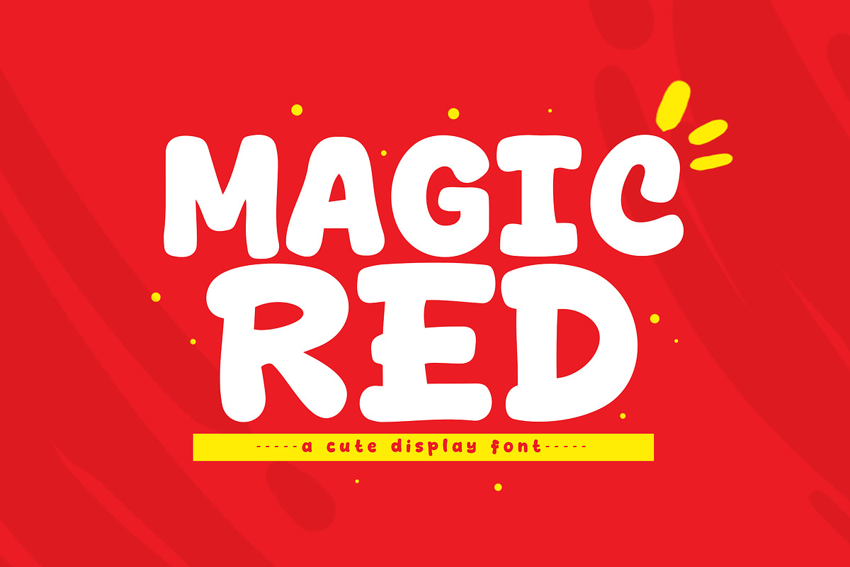Magic Red, a Sans Serif Font by khurasan (Photo 1 of 4)