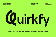 Quirckfy - Unique Sans Font, a Sans Serif Font by RagamKata (Thumbnail 1 of 12)
