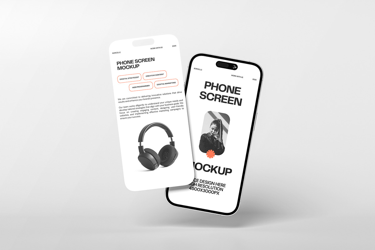 Phone screen mockup, an iPhone Mockup by AnasStudio (Photo 3 of 5)