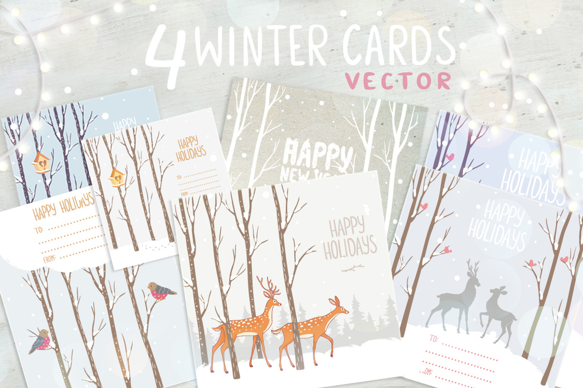 winter cards, an Animal Illustration by JulianArt (Photo 1 of 5)