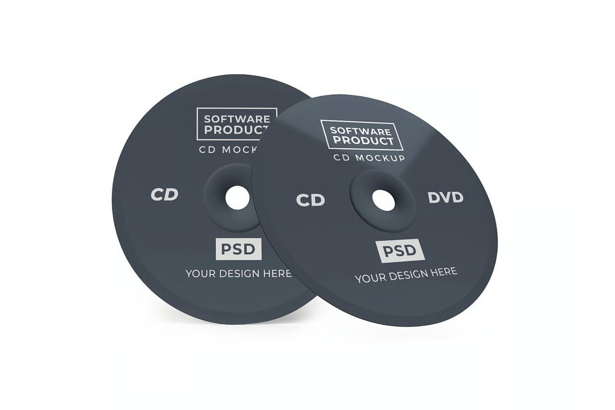 Compact Disc Mockup Template Set Vol, a Product Mockup by DesignRushMarket (Photo 7 of 11)