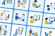 Workplace Illustrations Art Set, a Work Illustration by Vectors Market (Thumbnail 6 of 9)