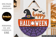 Happy Halloween Round Sign SVG, an Object Graphic by OK Design (Thumbnail 1 of 3)