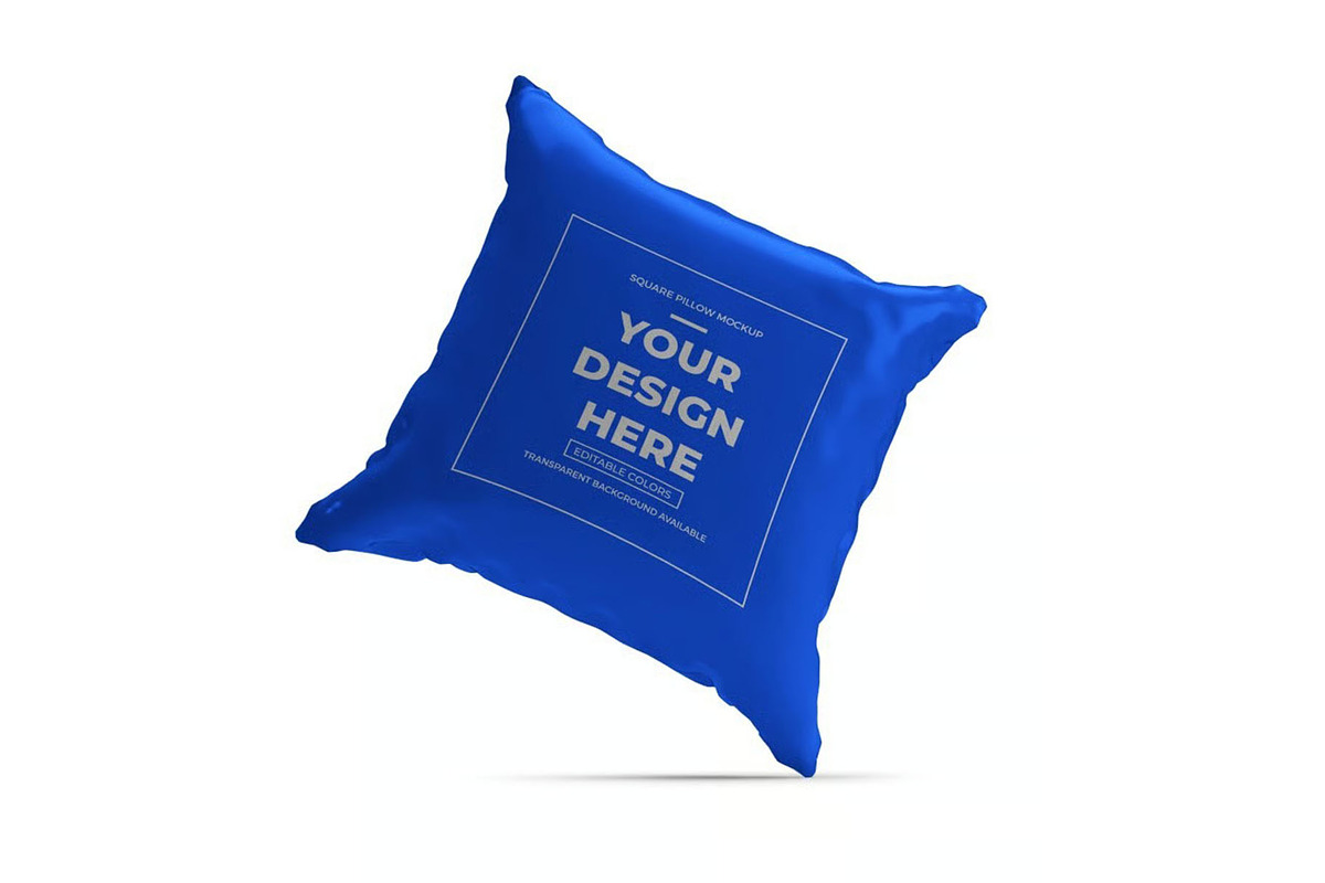 Square Pillow Mockup Template Set, a Household Mockup by DesignRushMarket (Photo 9 of 11)