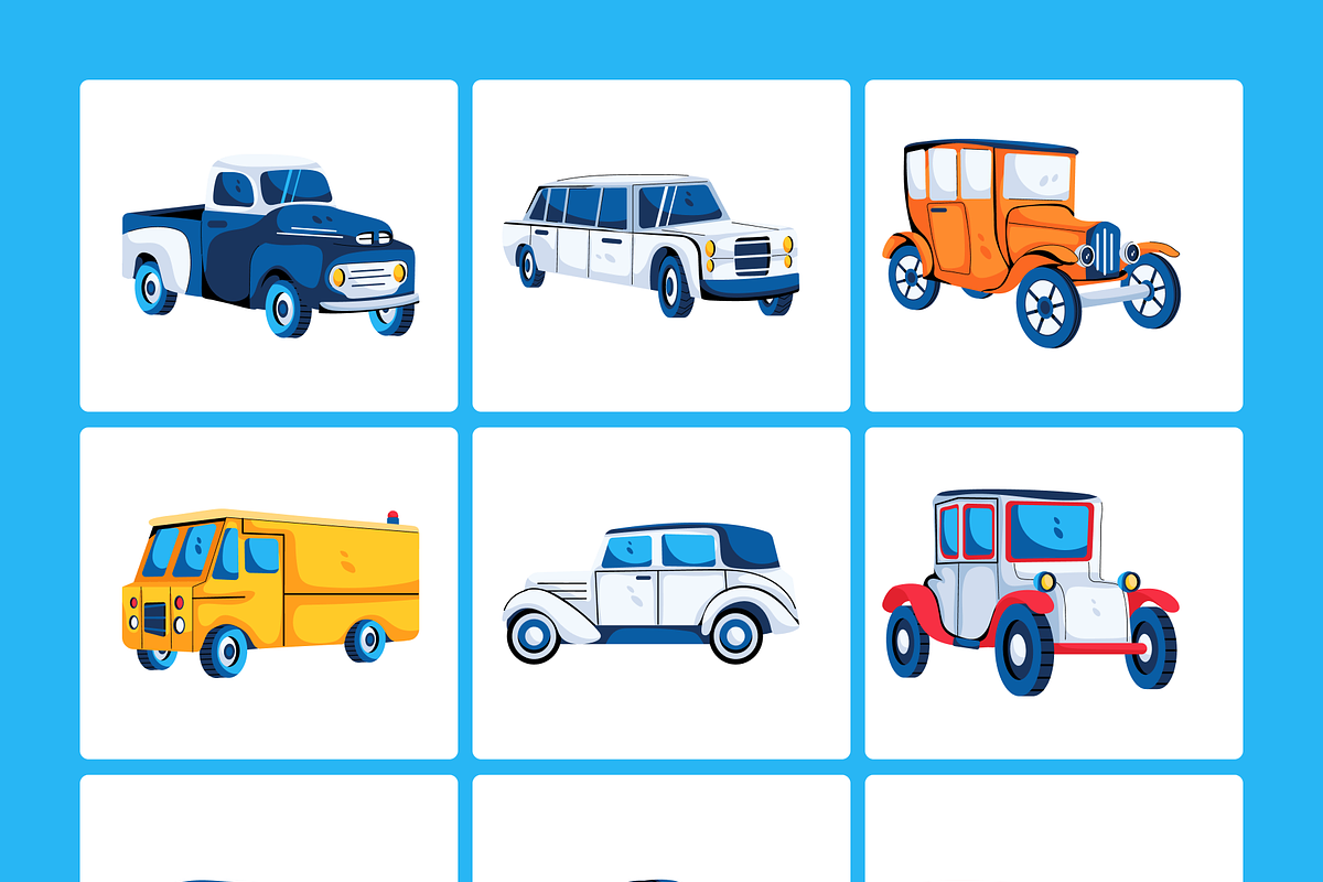 Animated Antique Car Vectors, a Duotone Icon by Prosymbols (Photo 7 of 14)