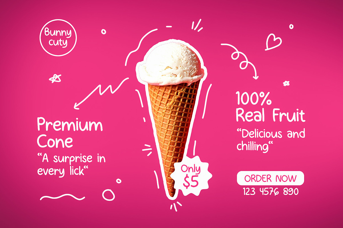 Bunny Cuty Display, a Font by Hasbi Creative (Photo 2 of 9)