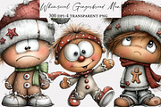 Whimsical Gingerbread Man Clipart, an Illustration by Designworld (Thumbnail 1 of 5)