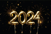 Happy New Year 2024 background, a Background Graphic by VetalStock (Thumbnail 1 of 3)