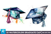 Watercolor Graduate Flower Clipart B, an Object Graphic by Regulrcrative (Thumbnail 2 of 7)