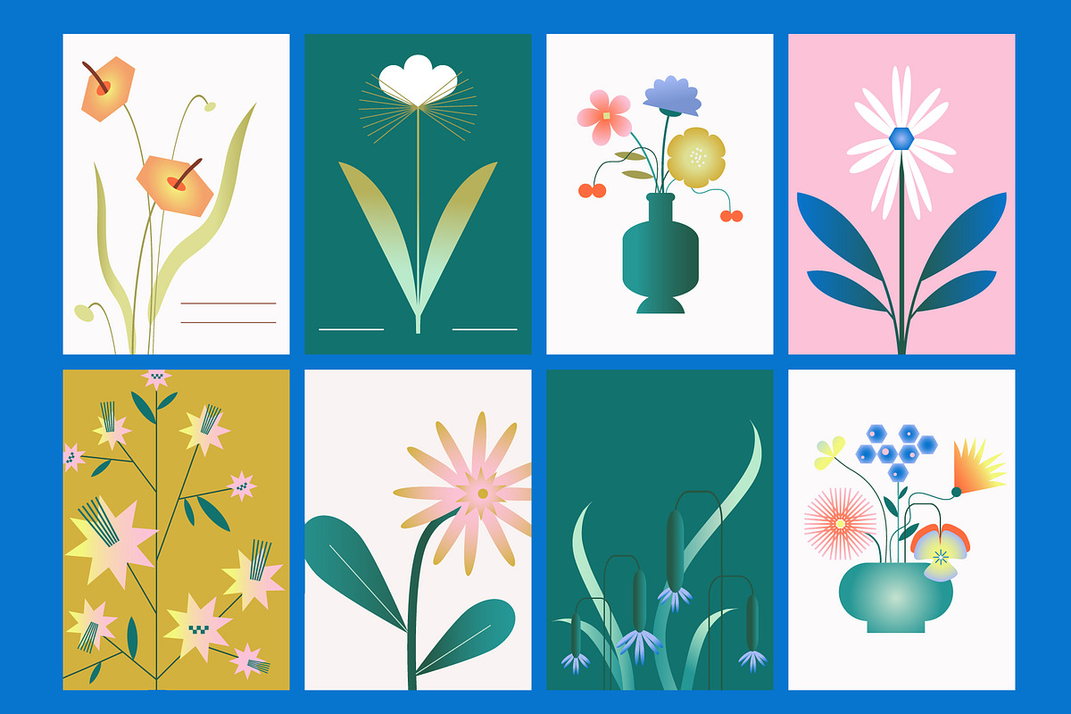 Gradient Flowers: posters, elements, an Object Graphic by Lena Nikolaeva (Photo 15 of 17)