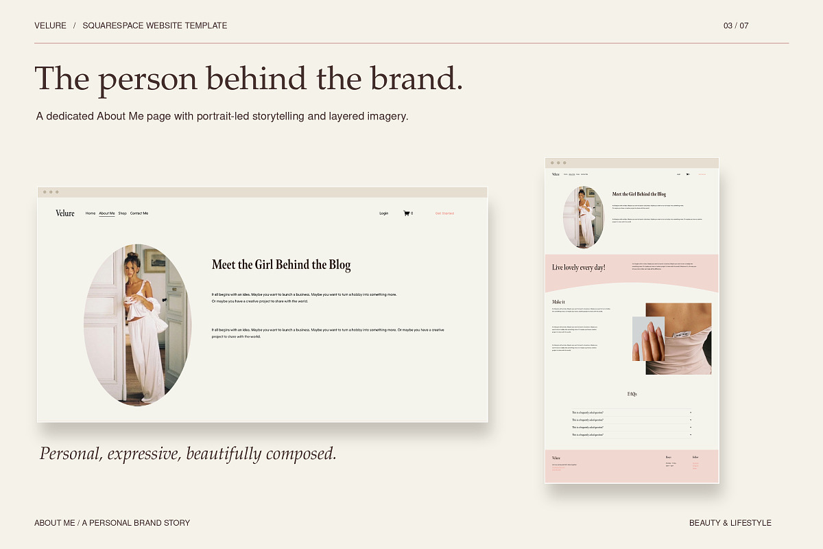 Squarespace Website for Bloggers, a Squarespace Template by Layl Atelier (Photo 3 of 8)