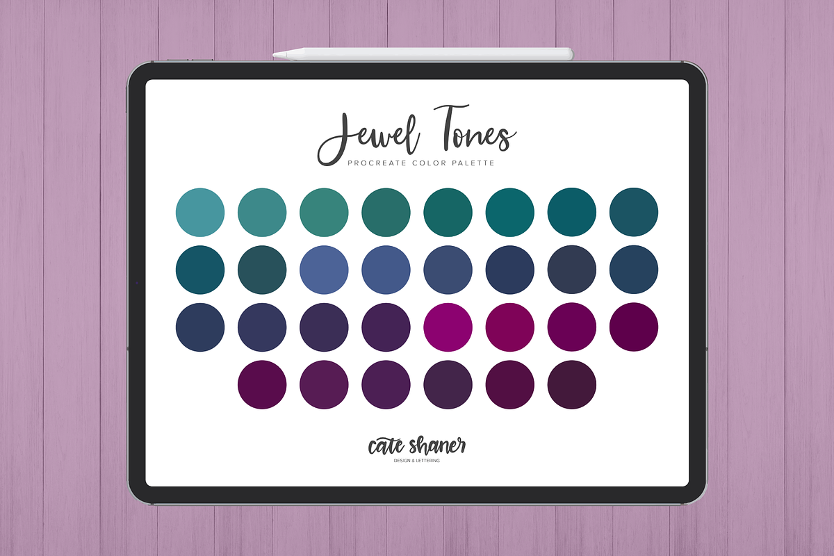 Jewel Tones Procreate Color Palette, a Palette Add-On by Cate Shaner (Photo 1 of 3)